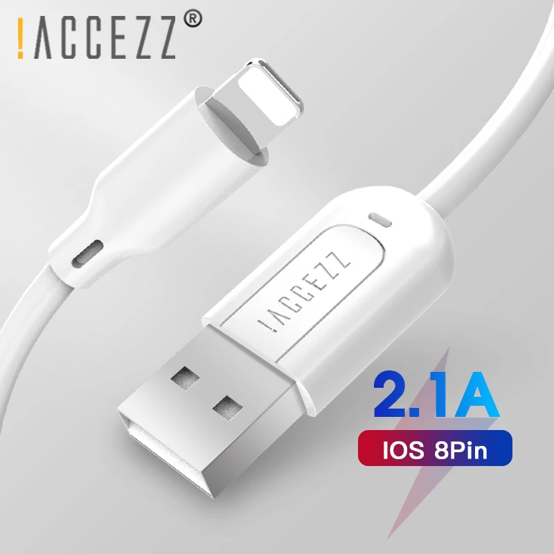 ! USB-кабель ACCEZZ для iPhone 7 Plus X XS Max XR iPad быстрая зарядка 8 контактов Короткие кабели