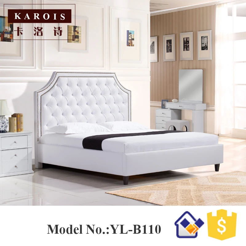 2017 последние кровати для спальни дизайн мебели современная кожаная кровать