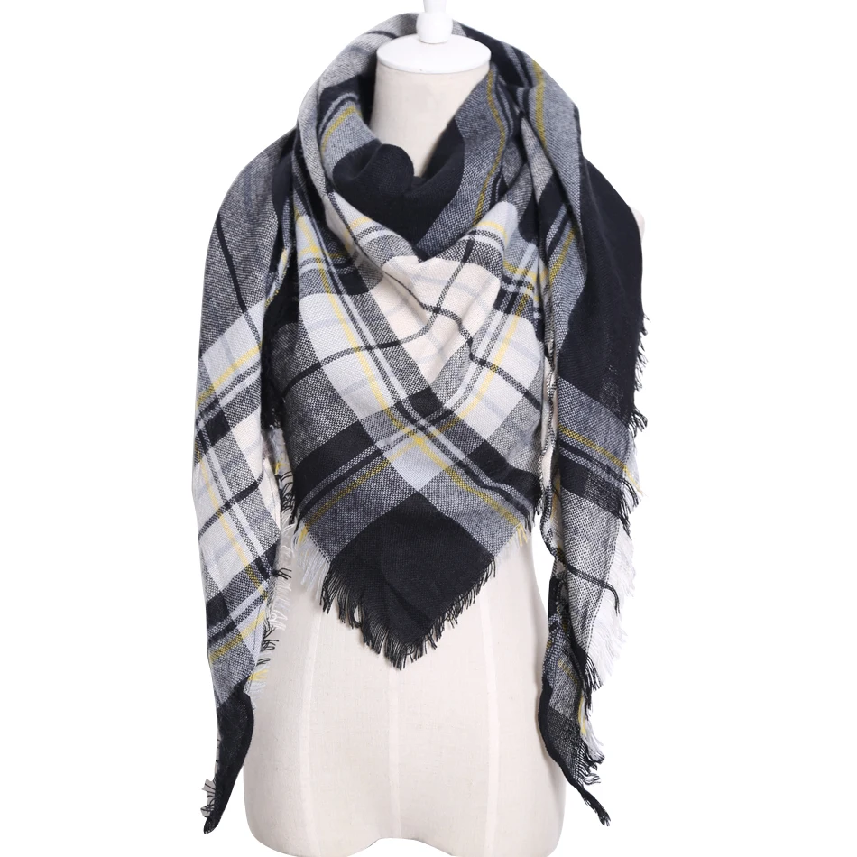 2017 Фирменная Новинка Треугольники зимний шарф Для женщин шаль кашемира