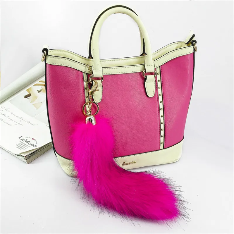 Брелок для ключей женский в форме большого хвоста модный держатель цепочка с