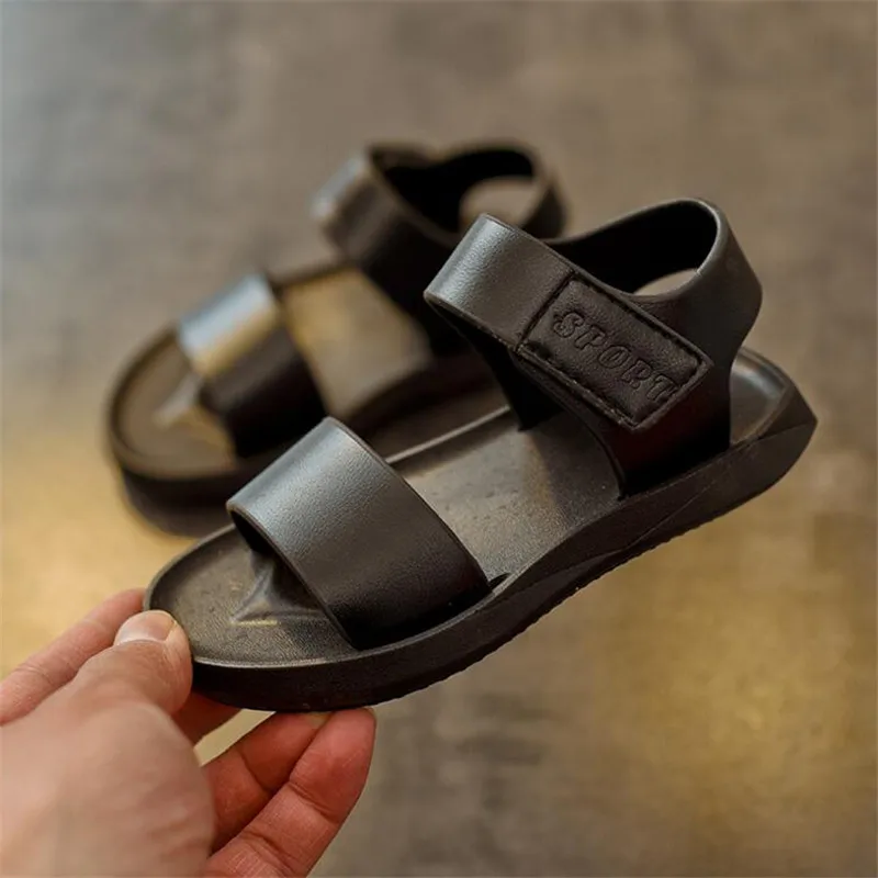 

ULKNN sandals For Boys 2021 summer new children's sandal 1-6 years old simple boy beach shoes black white shoe wholesale 21-25
