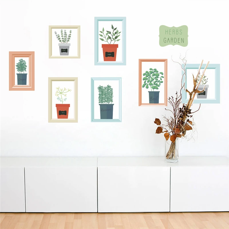 3d растения цветок трава фото настенные наклейки для детской комнаты домашний