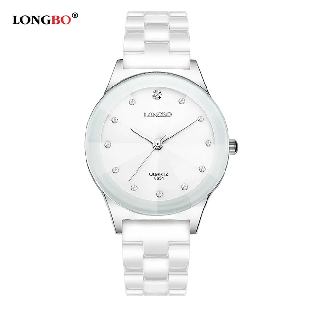 Model 1 Женские часы от роскошного бренда LONGBO, новые модные керамические часы для влюбленных, водонепроницаемые кварцевые наручные часы 3ATM, relogio feminino 8631 - Цвет: Model 1
