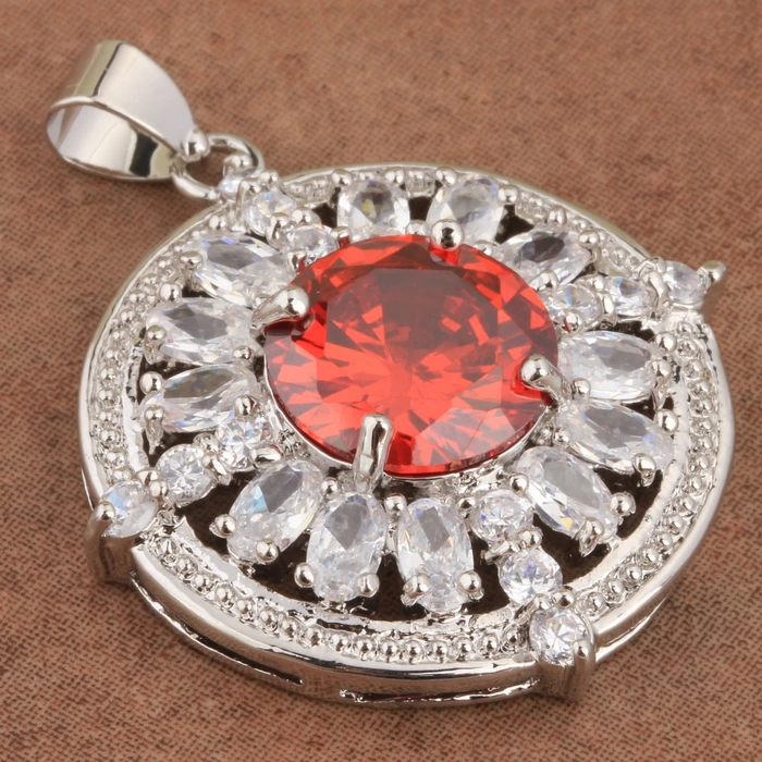 Комплект ювелирных изделий из колье серёг и подвески цвета красного вина|jewelry