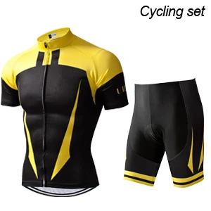 Cycling Set Uhtxhu Мужская велосипедная одежда для велоспорта Одежда дышащая анти-УФ велосипедная одежда для велосипеда из Джерси Наборы - Цвет: Cycling Set