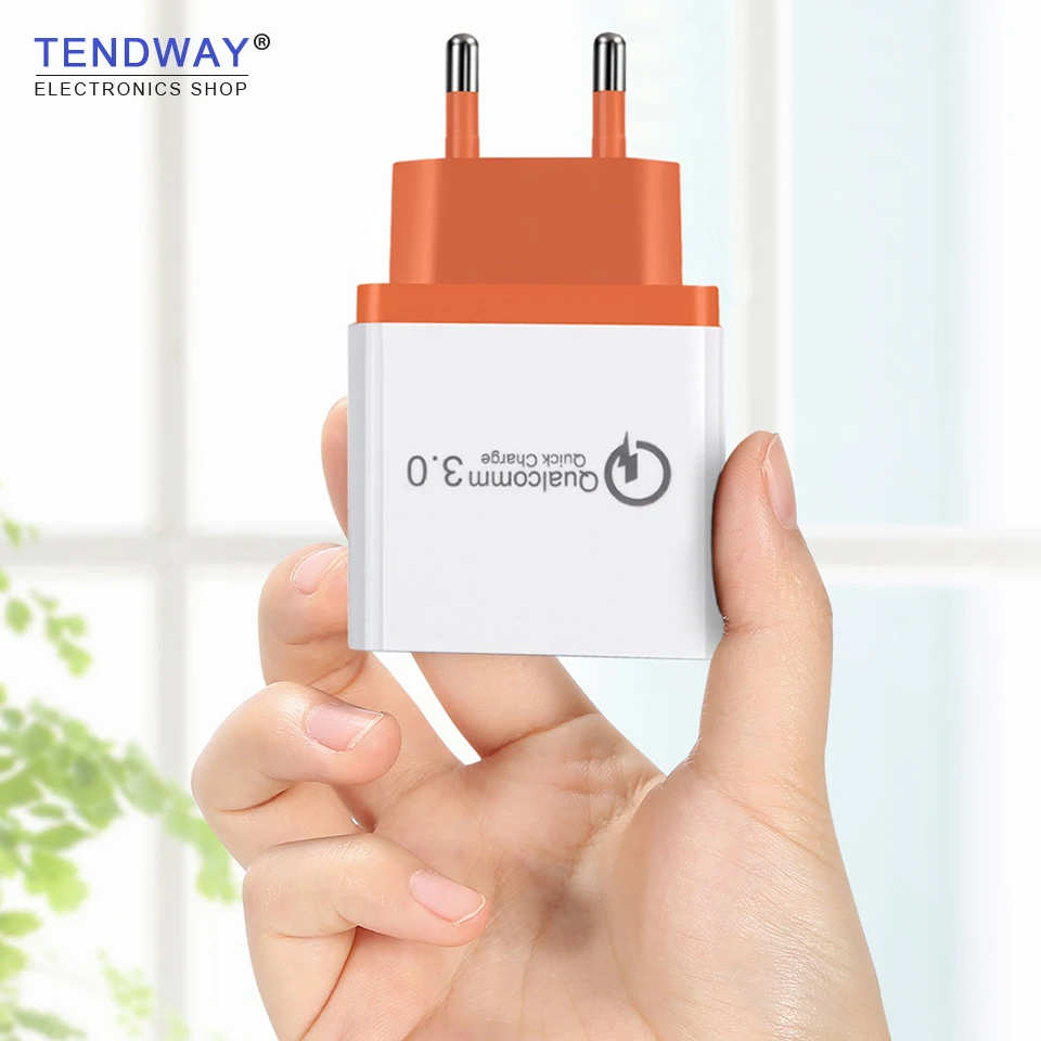 Tendway Qc 3 0 Быстрая зарядка быстрое Usb зарядное устройство для путешествий Мульти
