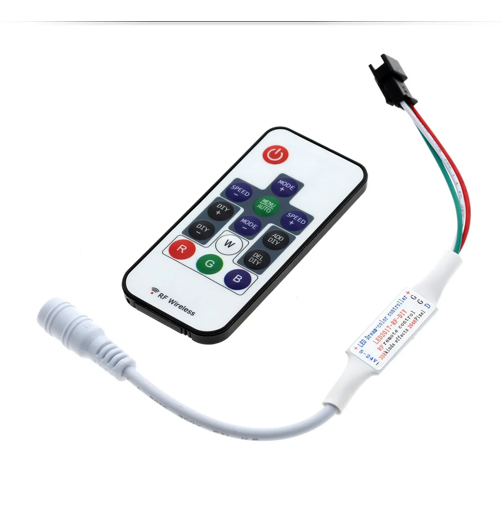 RGB WS2812B WS2811 SK6812 светодиодный контроллер с 14 клавишным радиочастотным RGBW