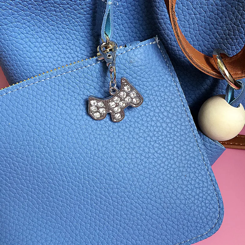 2 шт./лот высокое качество бирка для собак шнауцер стразы подвески брелок на сумку