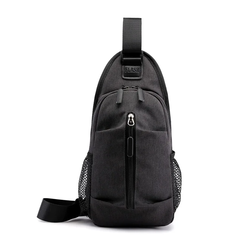 Dark gray Мужской рюкзак на одно плечо, спортивный рюкзак для отдыха, нагрудная посылка, наклонный рюкзак - Цвет: Dark gray