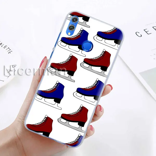 Чехол для телефона для Honor Y9 Y7 Y5 Y6 Y9 Honor 10 20 Lite 8X 8A Play, прозрачный чехол для катания на коньках, фигурных коньках - Цвет: A-13