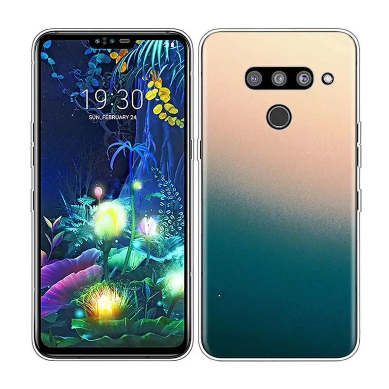 Прозрачный силиконовый чехол для телефона градиент Цвет для LG Q7 Q6 V40 V30 V20 G7 G6 G5 - Цвет: Style 06