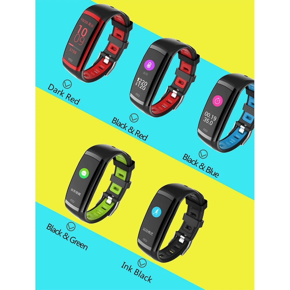 ZUCOOR Smart Bracelet Pedometer Pulse Monitor Activity Electronics Band Fitness Tracker Bracelets Wearable Devices For Women Men |