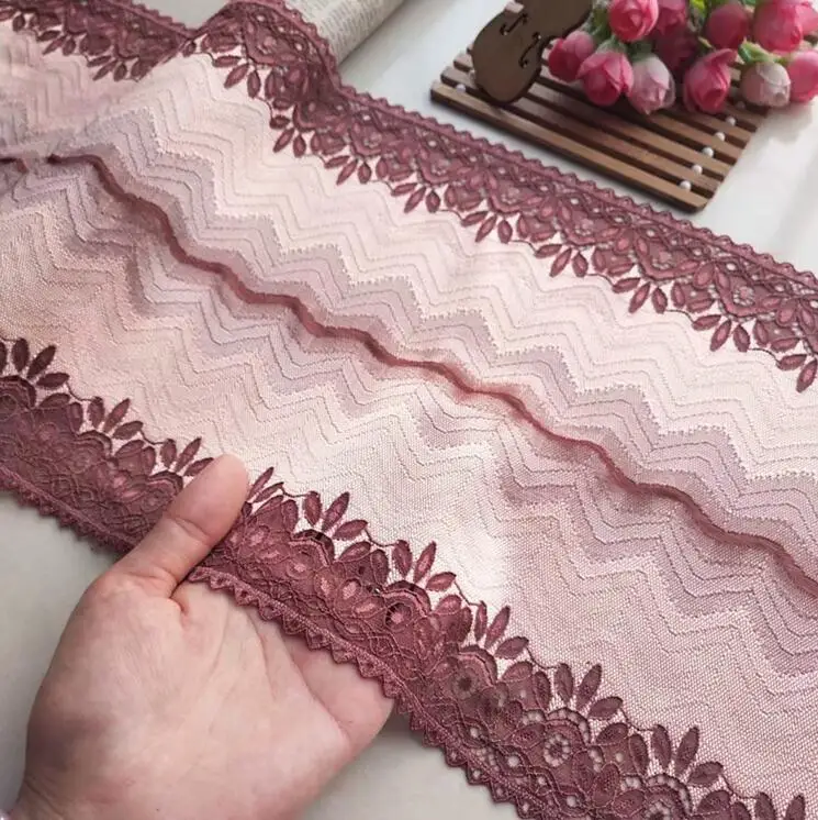 1 м Высококачественная эластичная кружевная лента сделай сам отделка вышитая для