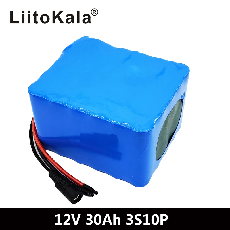 LiitoKala 12V 30Ah 3S12P 11,1 V 12,6 V высокомощный литиевый аккумулятор для инверторной ксеноновой лампы, солнечный уличный светильник для осмотра экскурсий