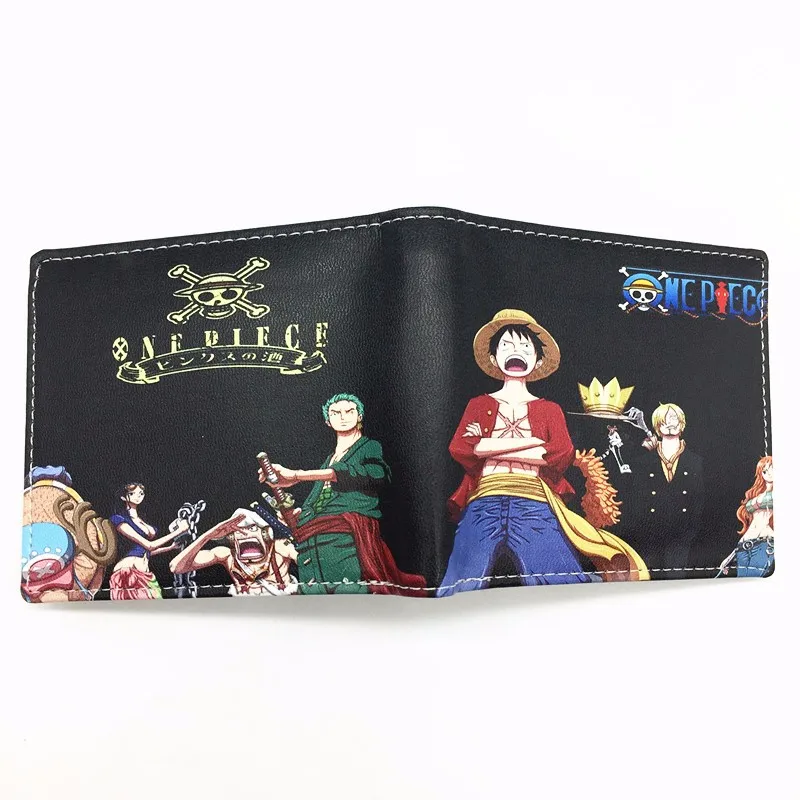 Цельный кошелек Luffy пиратский череп голова кошельки с рисунками из комиксов мультфильм кошелек на молнии монета карман 8 держатель для карт