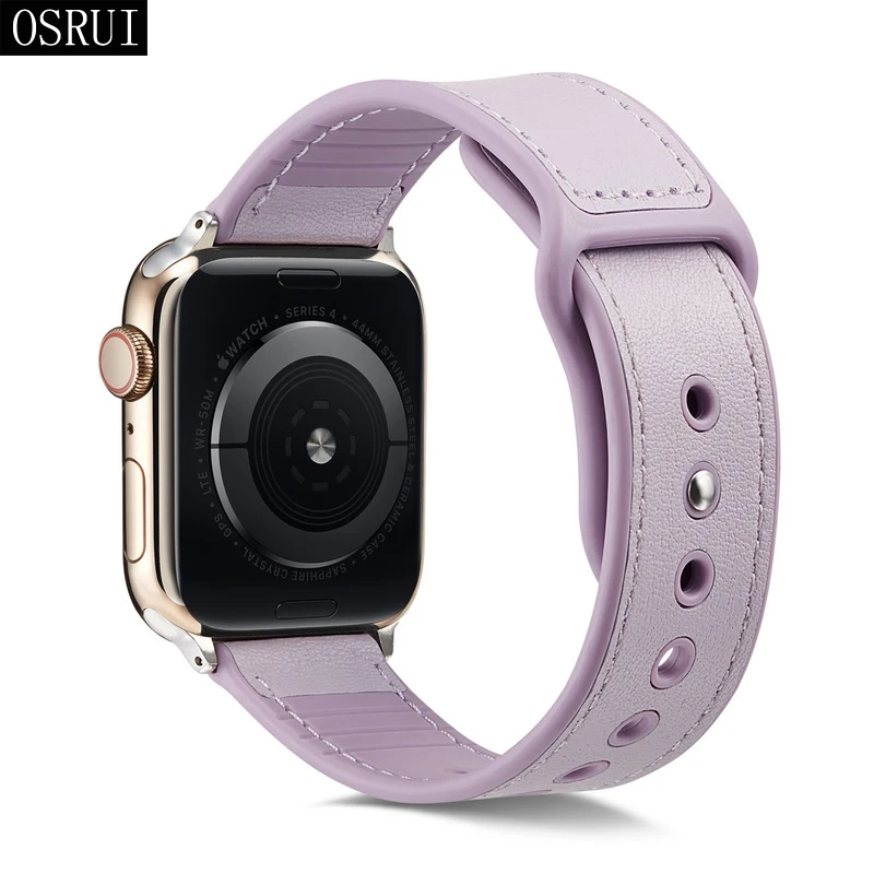 Кожаный ремешок для Apple watch 4 band 44 мм 40 correa iwatch серии 3 2 42 38 наручный ремень браслет