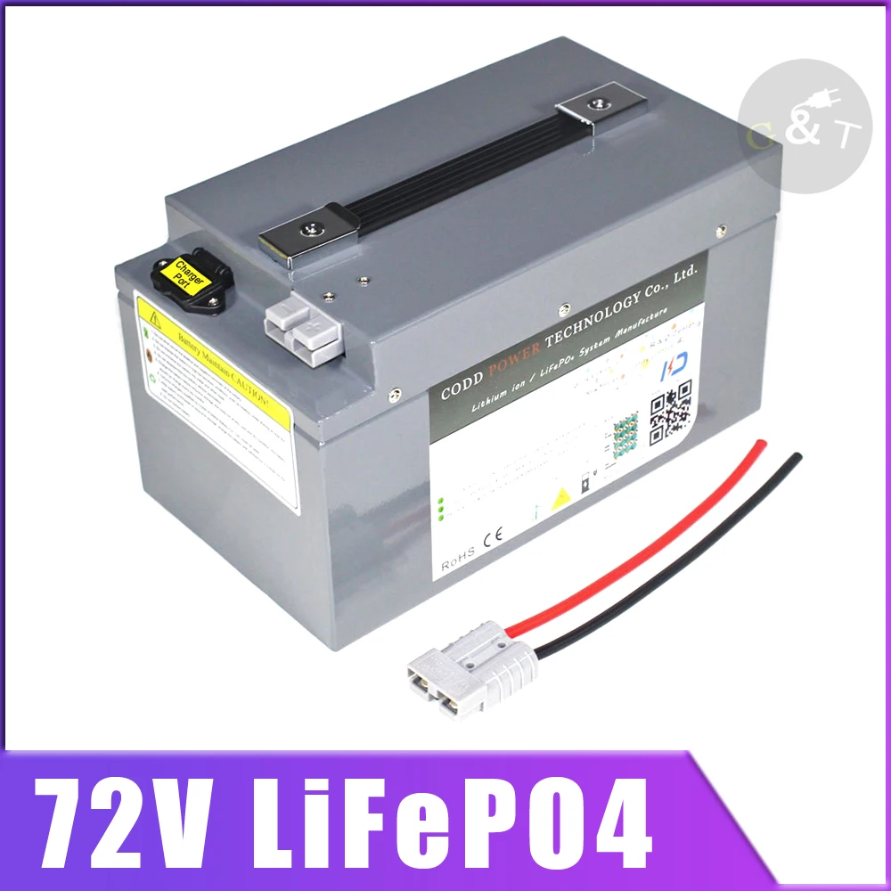 72V 60Ah lifepo4 Батарея 40AH с BMS 24S для 5700 Вт 5000 велосипед Скутер вилочных погрузчиков