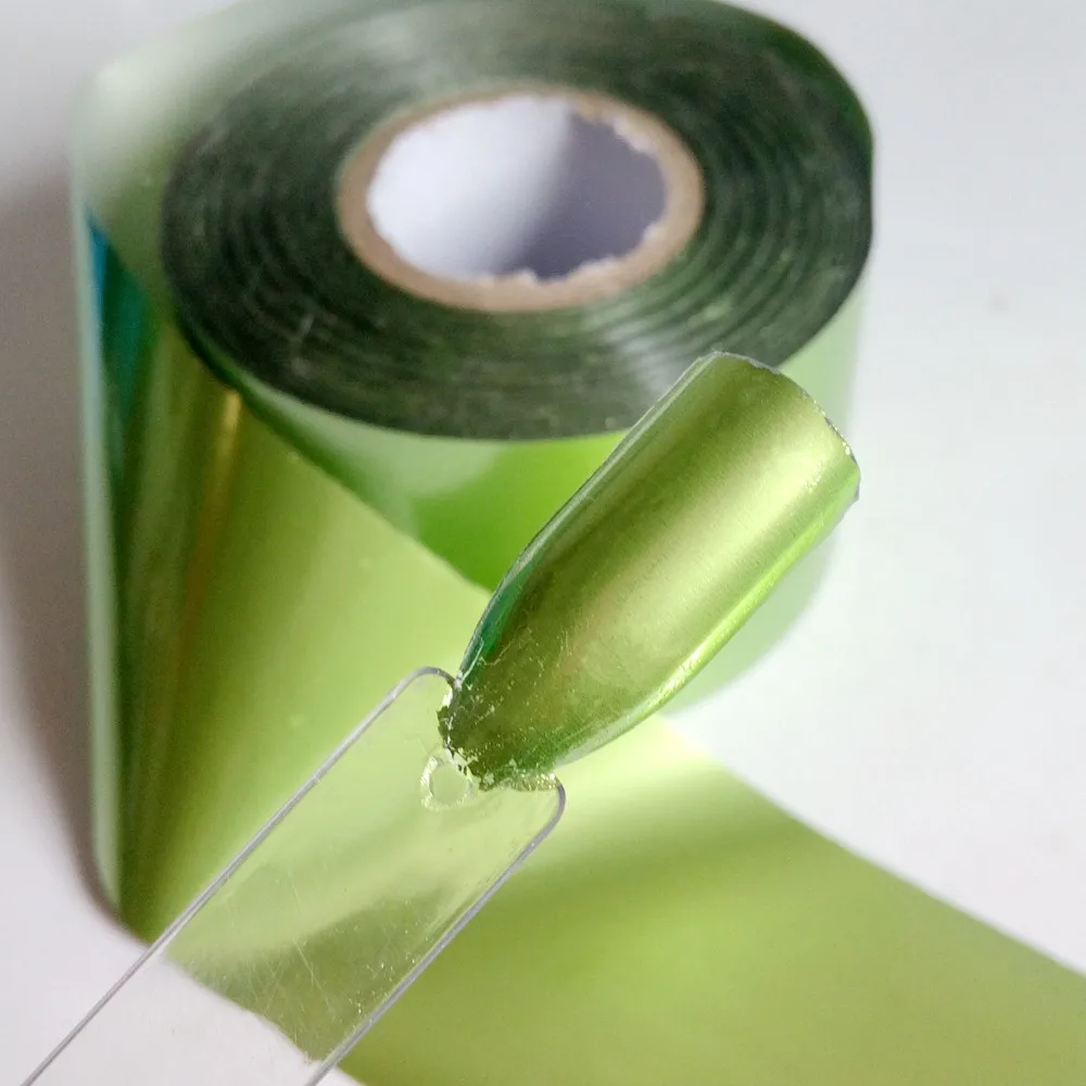 127Matte olive green 100 см матовый эффект нейл-арта Фольга модное, в форме оливы зеленый передачи Стикеры зеркальной металлической пряжкой дизайн ногтей Наклейка Маникюр ногтей аксессуары - Цвет: 127Matte olive green