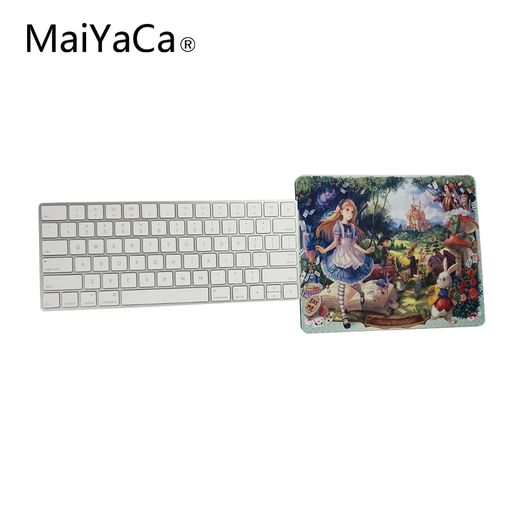 MaiYaCa Alice in Vonderland, чеширский компьютерный коврик для мыши Коврик для мыши радиационный Нескользящий Резиновый Коврик