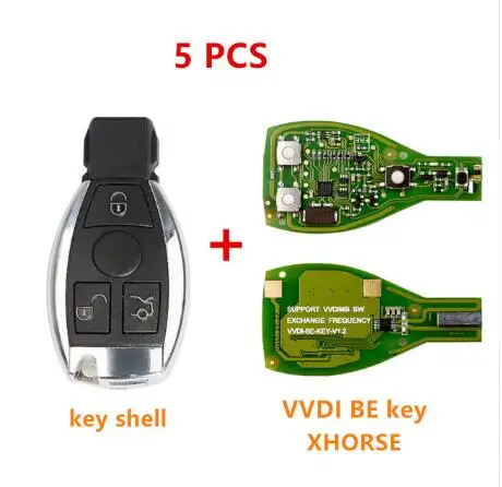 Черный VVDI быть Pro улучшенная версия с оболочка для Smart ключа 3 кнопки дистанционного ключа для Mercedes BEnz для ключей с короче спереди и длиннее сзади)-go 3 корпус для ключей на кнопке - Цвет: Черный