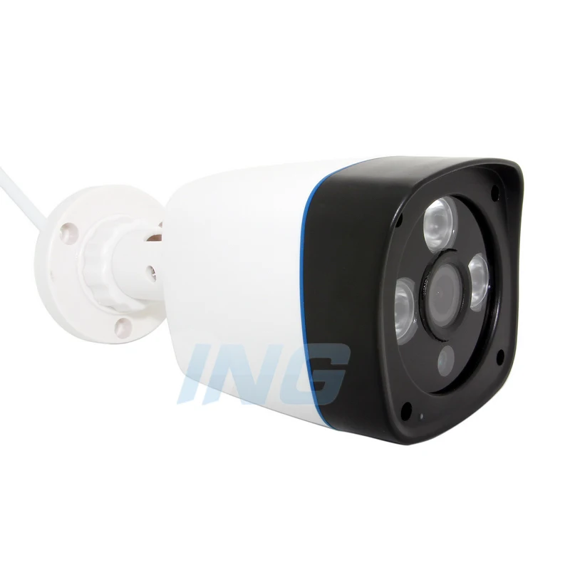 POE Водонепроницаемая 1080P наружная ip-камера 3 массива LED 2.0MP цилиндрическая камера