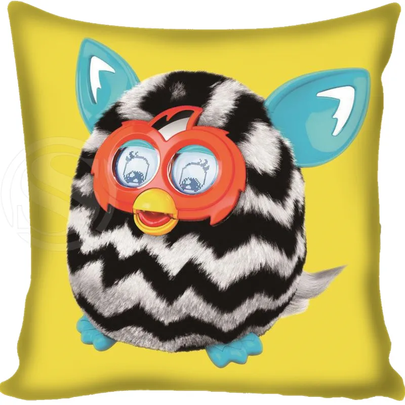 Светло-желтый Заказной чехол для подушки с рисунком из мультфильма Furby квадратный чехол для подушки на молнии с двух сторон 35x35 см 40x40 см 45x45 см 60x60 см под заказ Ваш образ - Цвет: Светло-желтый
