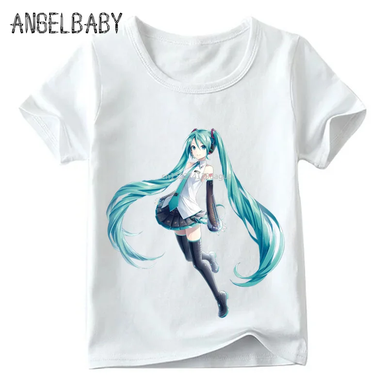 Детская футболка с принтом Аниме Vocaloid Hatsune Miku детские летние топы короткими