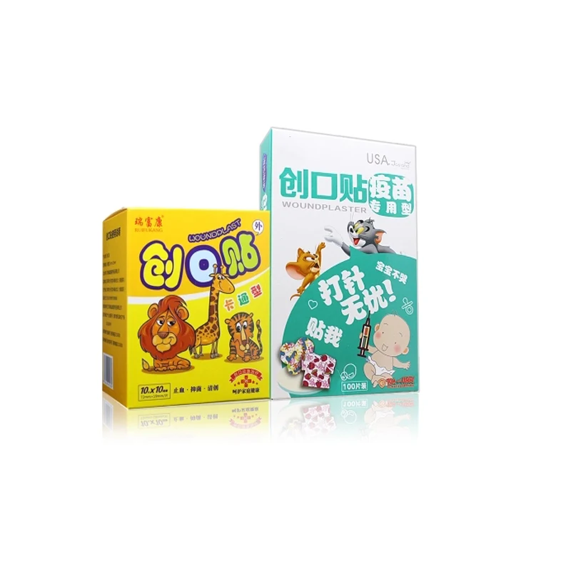 100 шт./корзина детская клейкая цветная пластырь с мультяшным рисунком|band aid