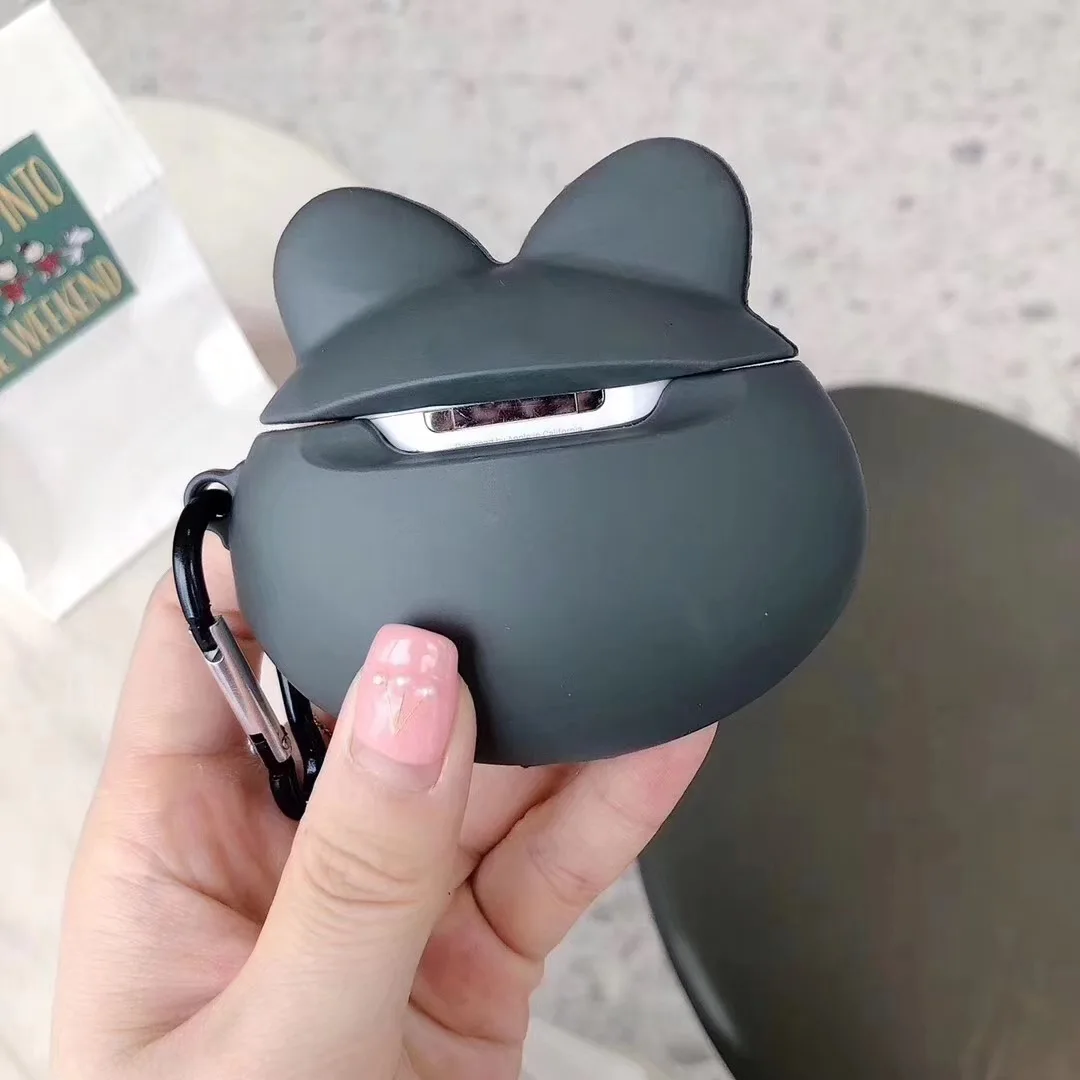 Милый чехол для AirPods, силиконовый чехол для наушников с Bluetooth для Apple Airpods 2, мультяшный защитный чехол, роскошный круглый дизайн с гарфилдом