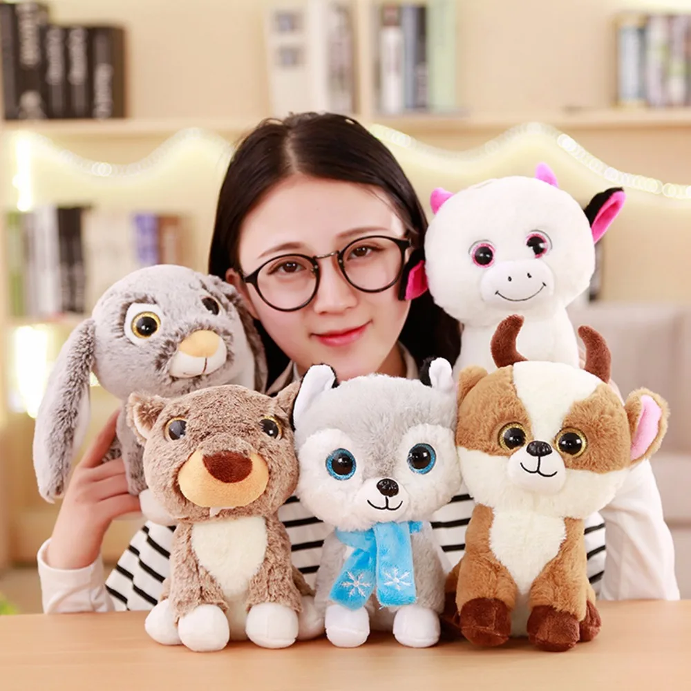 Милая маленькая мультяшная игрушка 9 дюймов плюшевая кукла корова Хаски кролик