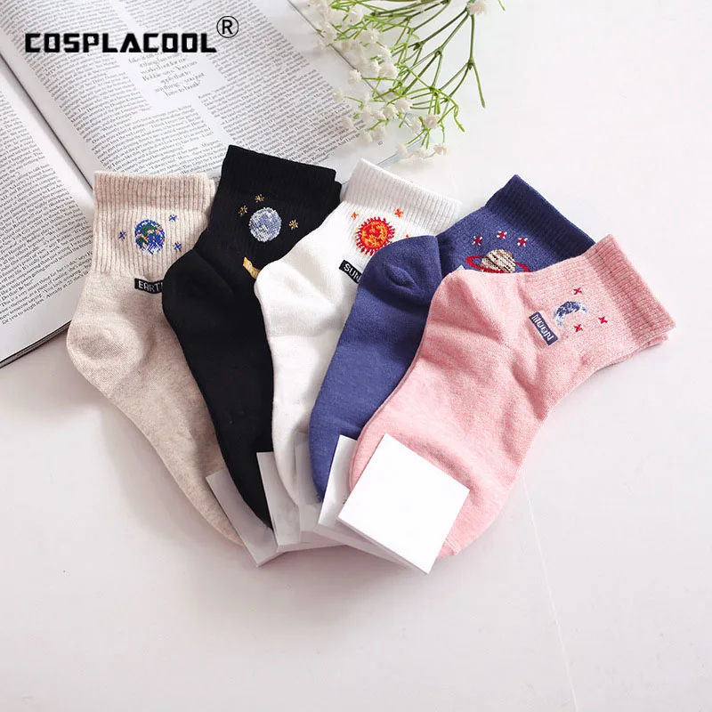 [COSPLACOOL] южнокорейские смешные носки Харадзюку креативные астронавты хлопковые