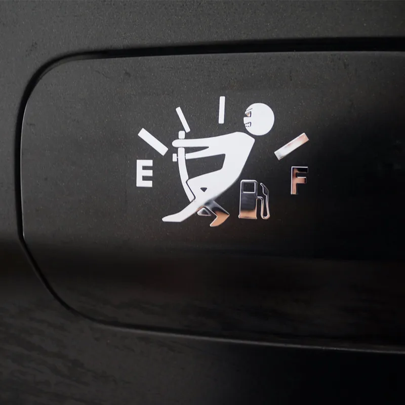 1 шт. забавная наклейка на автомобиль никелевый металл Натяжной топливный бак
