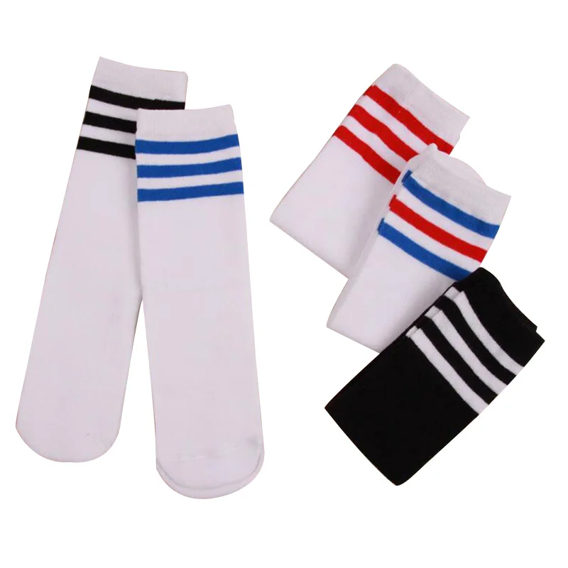 Летние детские гольфы для мальчиков хлопковые носки в футбольную полоску