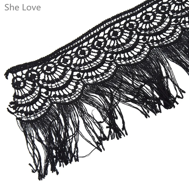 She Love 2 ярдов кисточка кружева планки бахрома вязаная крючком Лента отделка ткани