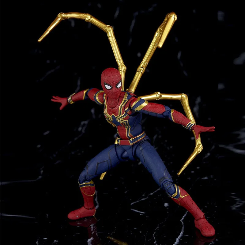 Горячие игрушки Marvel Мстители Бесконечность войны Железный паук человек паук фигурка ПВХ человек паук фигурка Коллекционная модель игрушки 16 см