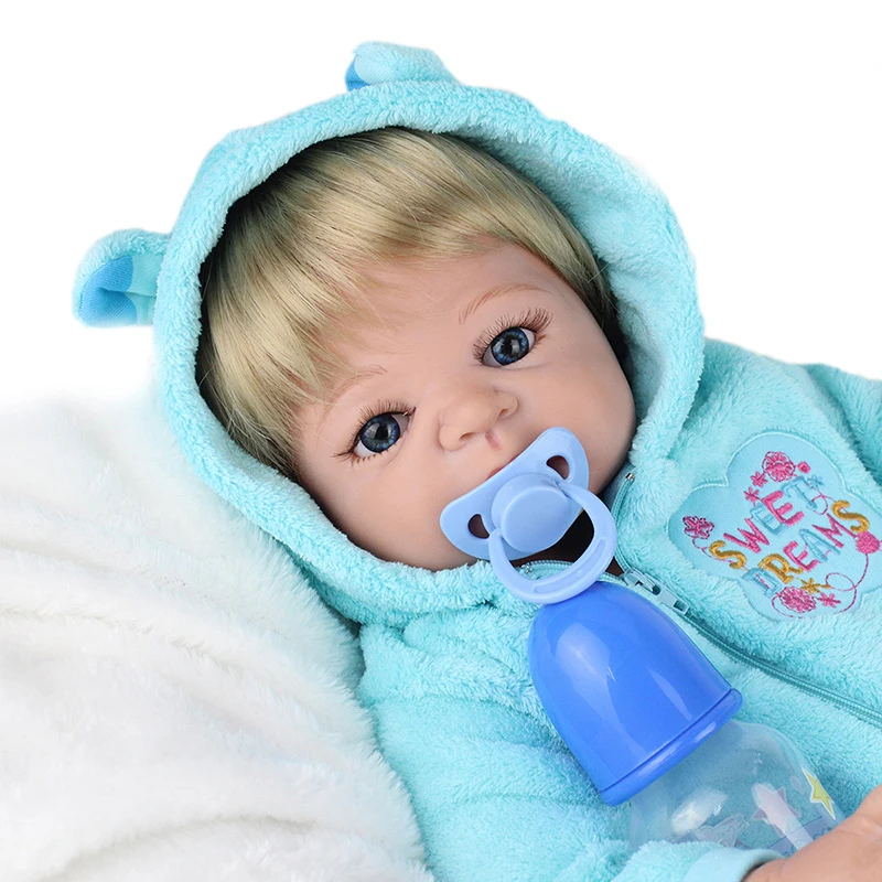 Новый Kawaii Детские 55 см мягкие силиконовые куклы реборн младенец 22 дюймов полный