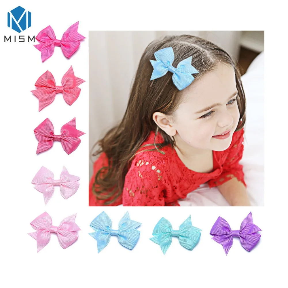 2 5 дюйма 40 шт./компл. Детский галстук-бабочка ВВ заколки для волос девочек с бантом