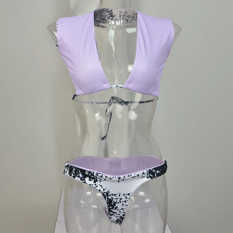 Бикини с Обеих Сторон Новые Мягкий Ретро Купальник Бразильские Майо Де Бейн