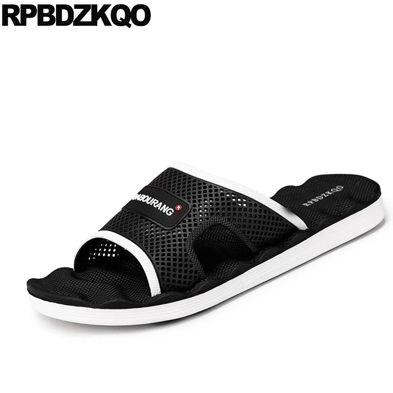 Шлепанцы мужские водонепроницаемые сандалии без застежки пляжная обувь резина 45