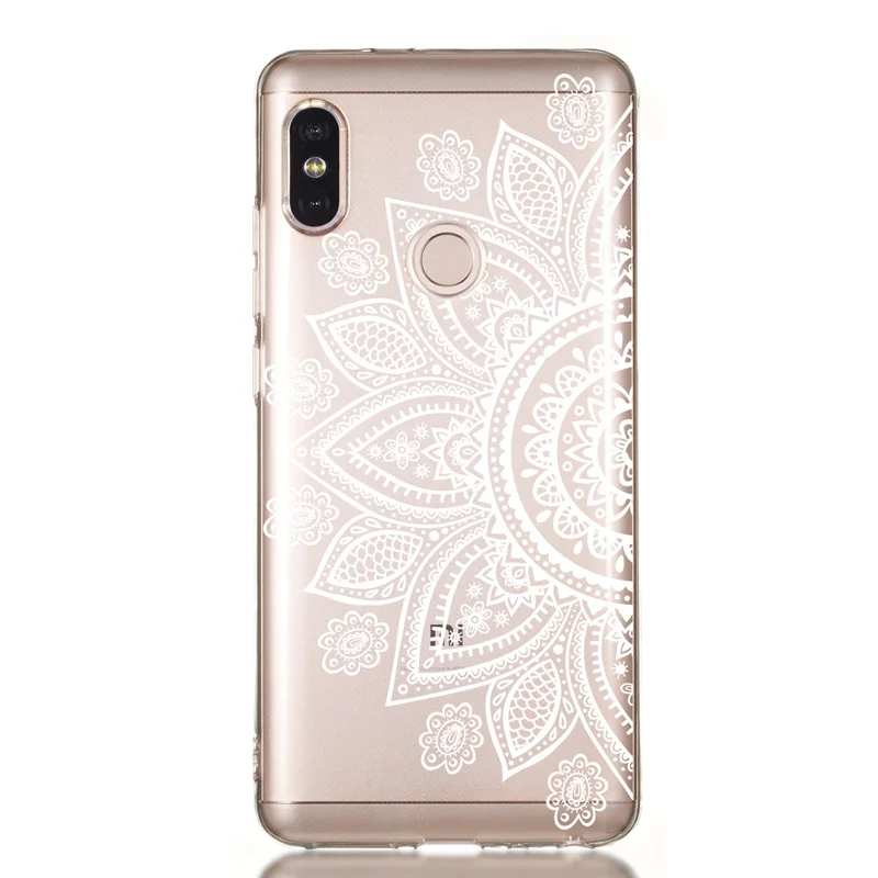 Чехол для Xiaomi Redmi Note 5 Pro прозрачный чехол из ТПУ с цветочным рисунком Ультратонкий