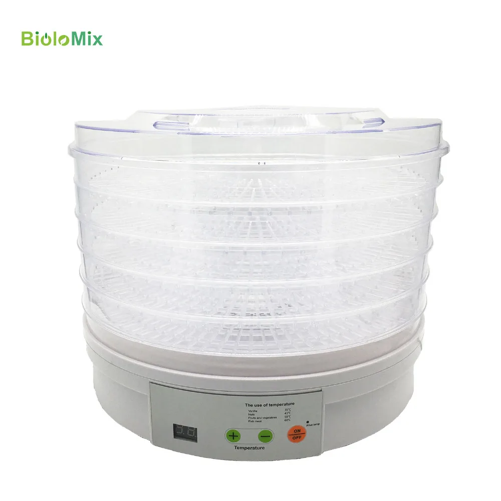 Food Dehydrator Digital Dehydrator Machine with LED Display Timer Professional Food Vegetable Dryer 5 Removable Trays BPA-Free