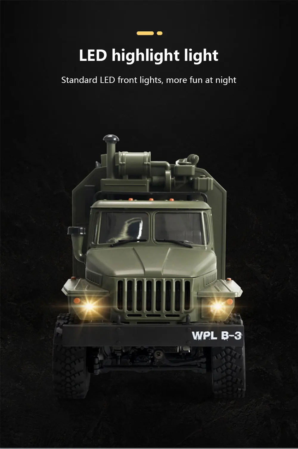 WPL Rc автомобиль B36 1/16 советский, удаленного Управление военное командование грузовик 6 колеса 0ff-road RC Военный Грузовик Рок Гусеничный радиоуправляемые машины радиоуправляемая машинка урал rc автомобиль