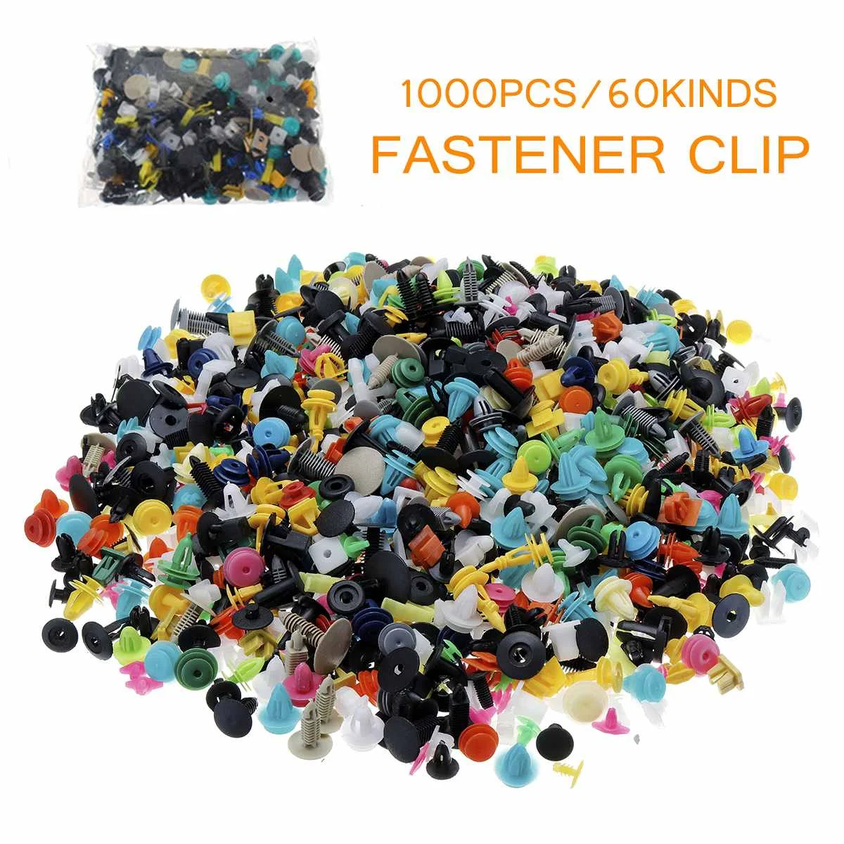 1000pcs 500/800/1000 смешанные авто крепежа автомобиля бампер зажимы фиксатор Застежка заклепки двери Панель подкрылок универсальный, для всех автомобилей - Название цвета: 1000pcs