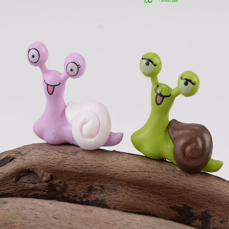 10pieces Funny Big Eyes Snail Ornaments Flowerpot Plants Cute Realistic Micro Landscape Small Home Office Decoration | Дом и сад