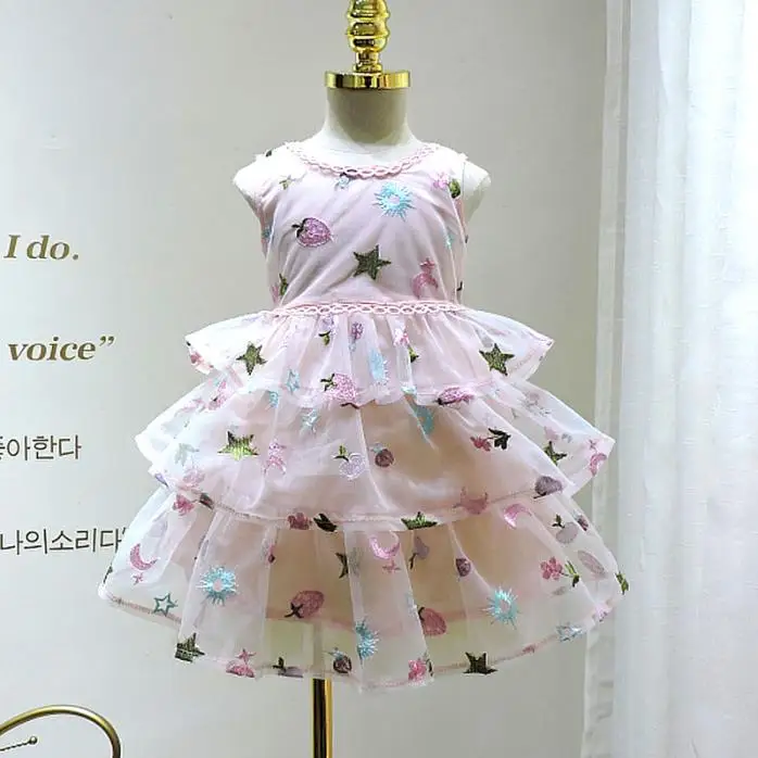 Cute Girls Dress New Summer Clothes Cupcake Flower Princess Children For Baby Dresses Casual Wear 2Y | Детская одежда и обувь