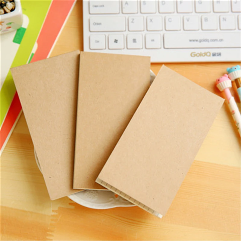 DL креативный простой маленький блокнот из воловьей кожи закладка может оторвать планировщик веб книжка