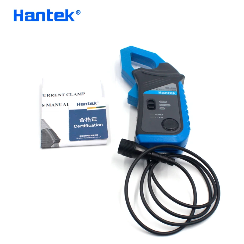 Hantek официальный CC-650 мультиметр AC/DC Зажим тока Электрический измеритель-преобразователь с разъемом типа BNC для осциллографа