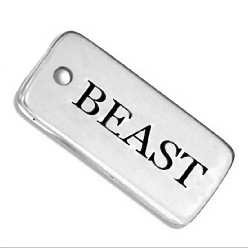 Двухсторонняя Выгравированная Античная Посеребренная Сплав прямоугольная