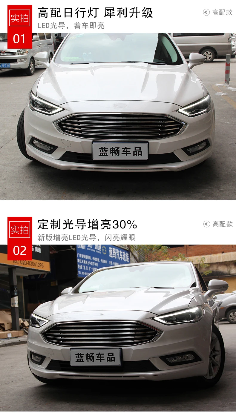 BiNFU автомобильный Стайлинг для Ford Mondeo светодиодный- фара для нового Fusion Головной фонарь динамический сигнал поворота светодиодный DRL Bi-Xenon HID
