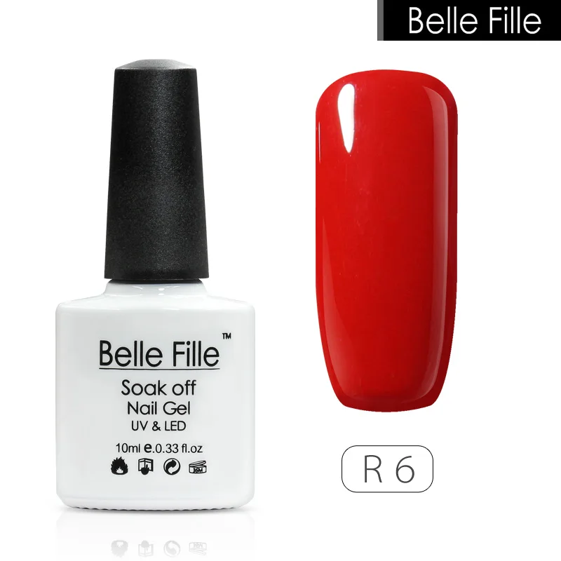 Belle Fille 2018 красный цвет светодио дный УФ светодиодная лампа гель лак для ногтей Soak